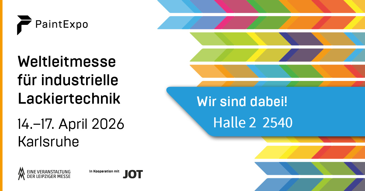 PaintExpo 2026 banner: 14-17 April, Karlsruhe, halle 2, stand 2540